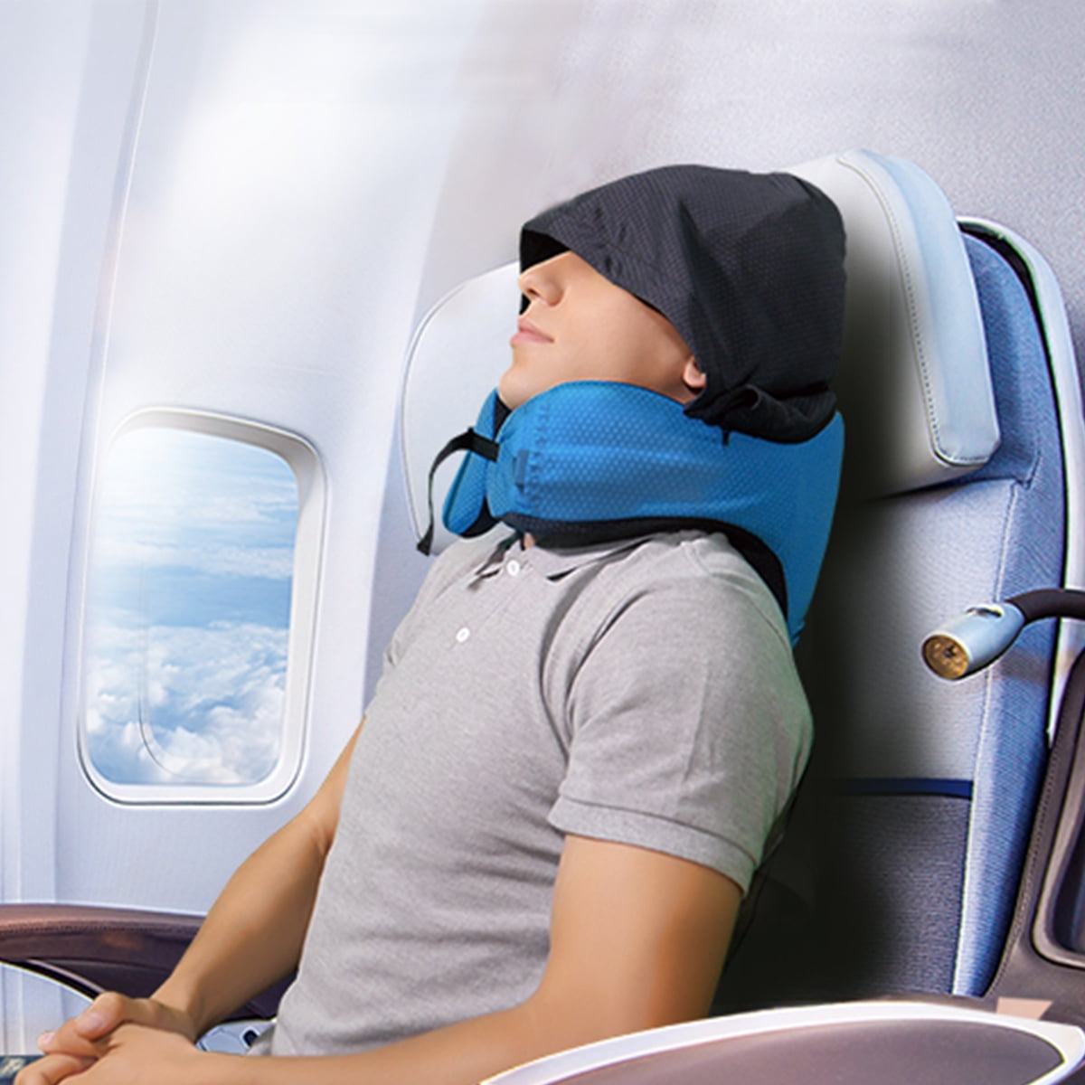 LANGRIA - LANGRIA 6-in-1 Memory Foam Neck Support Travel ...