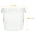 thumbnail image 4 of MIANGASTORE 2 Pcs Seau à Main en Plastique de Qualité Alimentaire 2 L Seau de Rangement Rond Transparent Réservoir de Rangement pour Crème Glacée Domestique avec Couvercle, 4 of 7