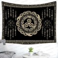 thumbnail image 2 of Nordic Vikings Tapestry, 80x60inches Soft Flannel, Viking Triskele Knot Celtic Rune Scandinavian Aesthetic Mythology Tapestry Wall Hanging for Bedroom Living Room Decor GTZYFS1819, 2 of 6