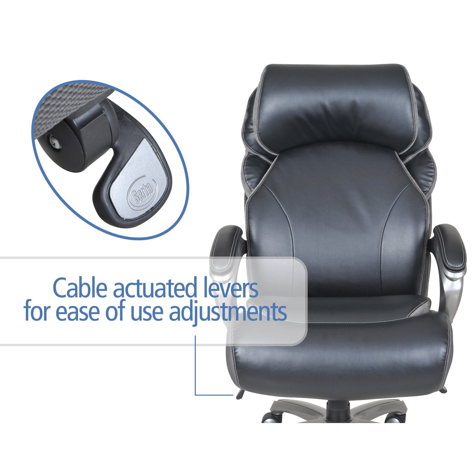 Serta Big And Tall Smart Layers Leather Executive Office Chair With Serta Big And Tall Smart Layers Leather Executive Office Chair With Air Technology Tranquility Com