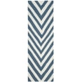 thumbnail image 2 of Safavieh Dhurries Deborah Geometric Runner Rug, Blue/Ivory, 2'6" x 8', 2 of 8