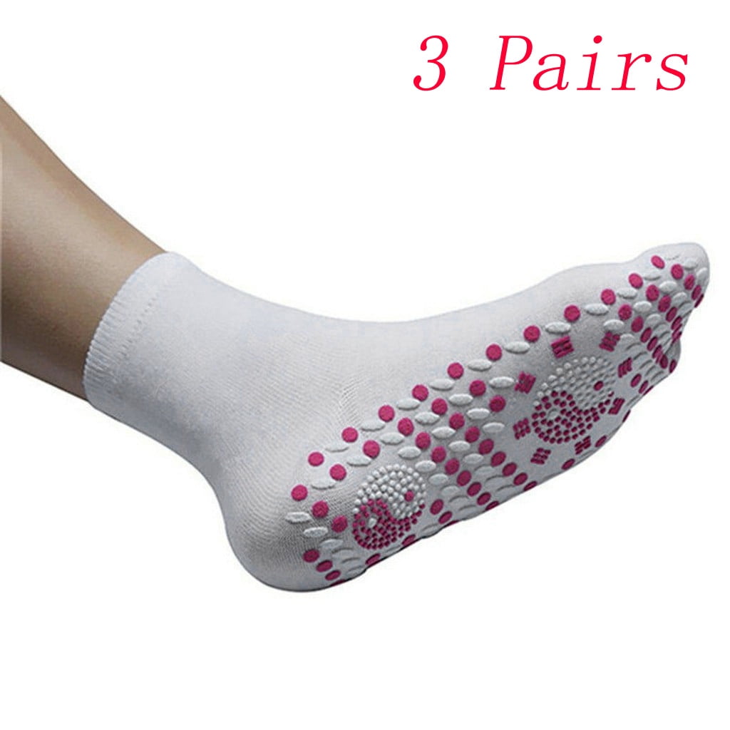1-3Pair Tourmaline Magnetic Socks Self-Heating Winter Massager Foot Breathable 