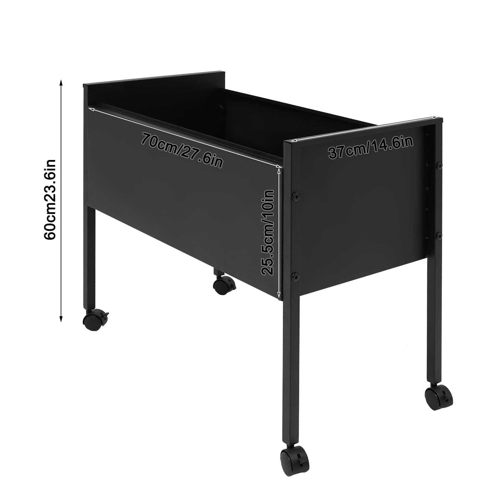 Stylish Rolling File Cabinet for Home or Office, Hanging Folders, Large Storage Space, Easy-to-Use and Move, Corrosion-Resistant Carbon Steel Construction