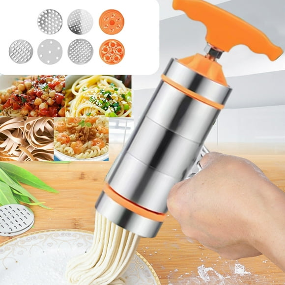 QTOCIO Manual Pasta Press Pasta Machine Home Small Pasta Machine Kitchen Pasta Making Machine Multiple Molds