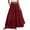 Wine, variant on FYEGRE Women's Flowy Solid Color High Waist Maxi Skirt Flowy A-Line Design with Elastic Waistband and Attached Belt Boho Skirts for Women Watermelon Red XL