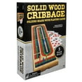 thumbnail image 4 of Solid Wood Cribbage Folding Board with Playing Cards, 4 of 4
