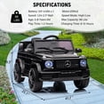 thumbnail image 3 of EastVita Kids 12V Ride on Car, Licensed Mercedes Benz G63 Kids Ride on Toy Car w/Remote Control, Safety Lock, Soft Start, LED Light, Bluetooth, Music, 3 of 6