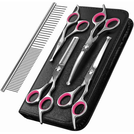 Dog Grooming Scissors Kit Professional Safety Thinning Shears Comb