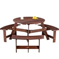 thumbnail image 7 of Smooth - edged and Waterproof Outdoor Furniture - Enjoy Rain or Shine with 6 - person Picnic Table on Patio, 7 of 7