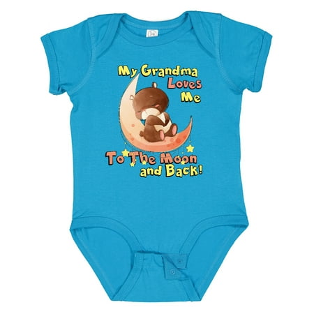 

Inktastic My Grandma Loves Me to the Moon and Back Gift Baby Boy or Baby Girl Bodysuit