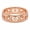 Rose1, variant on 14K Gold Plated Men's Ring, Vintage Milgrain Band with Sparking Cubic Zirconia, Minimalist Luxury Wedding,Size#10