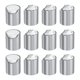 thumbnail image 1 of 12 piezas de tapas de disco de plástico aluminizado, tapas de presión duraderas 20/410 para botellas de compresión, plata y blanco, 1 of 6