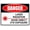 Warning Sign 4, variant on Danger Hazard Area No Unauthorized Personnel Sign, 8"x12" Aluminum Tin Sign, Restricted Zone Decor for Home Coffee Bar
