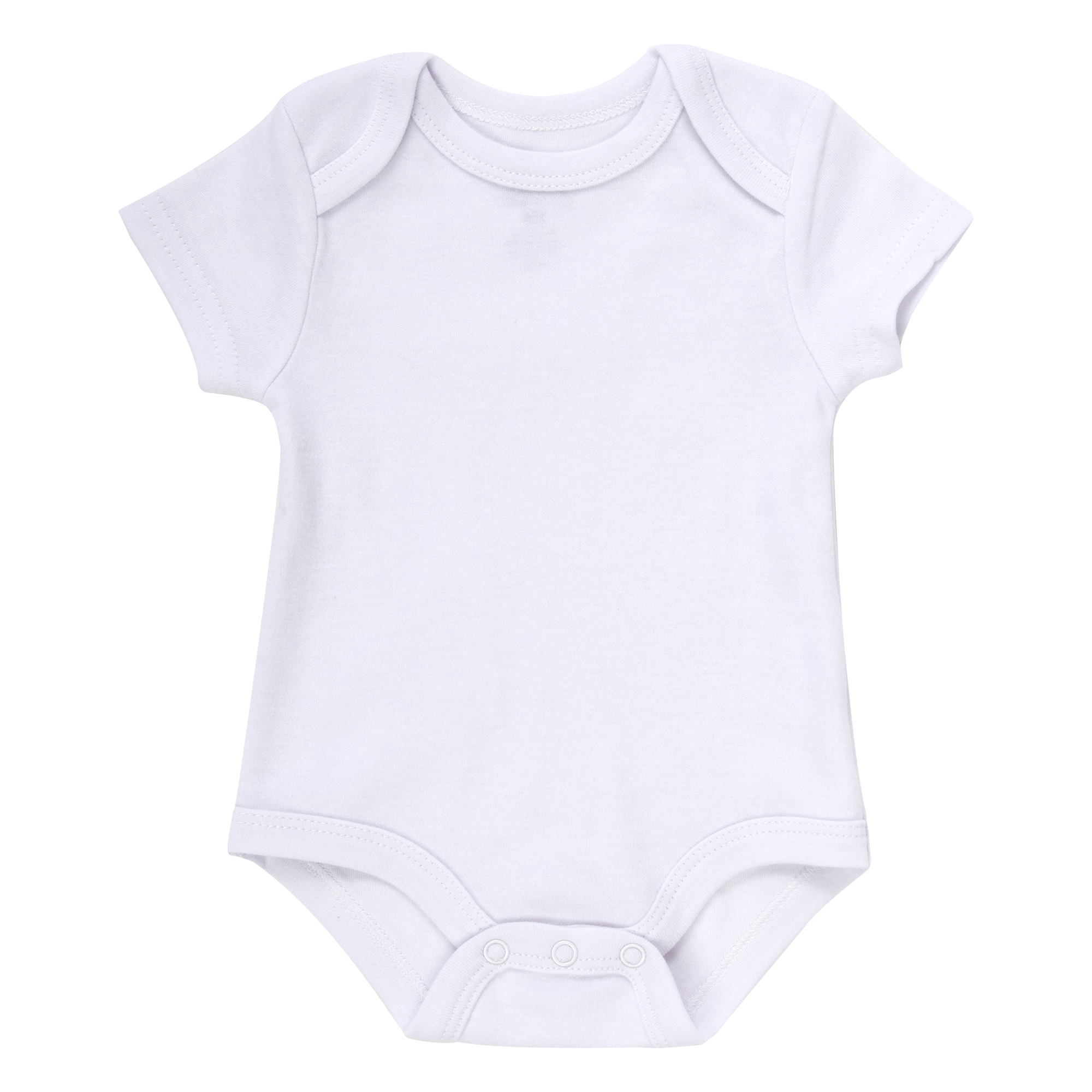 Baby Essentials 6-Pack White Newborn Bodysuits photo 2