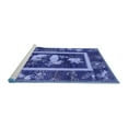 thumbnail image 2 of Ahgly Company Machine Washable Indoor Square Oriental Blue Asian Inspired Area Rugs, 8' Square, 2 of 4