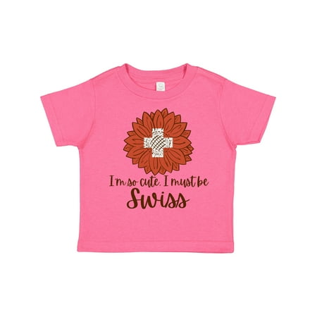 

Inktastic I m So Cute I Must Be Swiss Sunflower Gift Toddler Boy or Toddler Girl T-Shirt