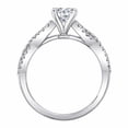 thumbnail image 2 of Pompeii 1 1/2 Ct Diamond Engagement Ring Infinity Twist Band (1ct center) 14k White Gold, 2 of 3