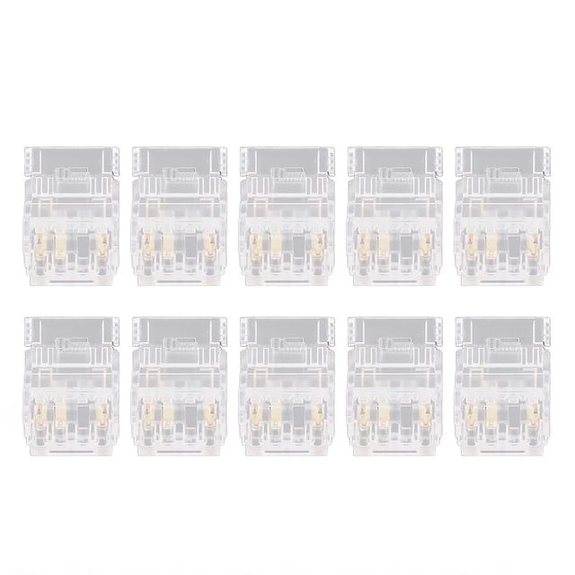 Conector de cable de tira COB, 10 piezas Conectores de tira de luz COB Conector de cable de tira LED Instalación sin esfuerzo