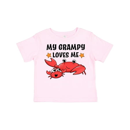 

Inktastic My Grampy Loves Me- Cute Crab Family Gift Toddler Boy or Toddler Girl T-Shirt
