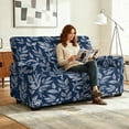 thumbnail image 5 of Xixirimido Recliner Sofa Covers Recliner Chair Covers Loveseat Recliner Slipcovers with Pockets Washable Furniture Protector with Elastic Bottom, Elegant Foliage, 5 of 8