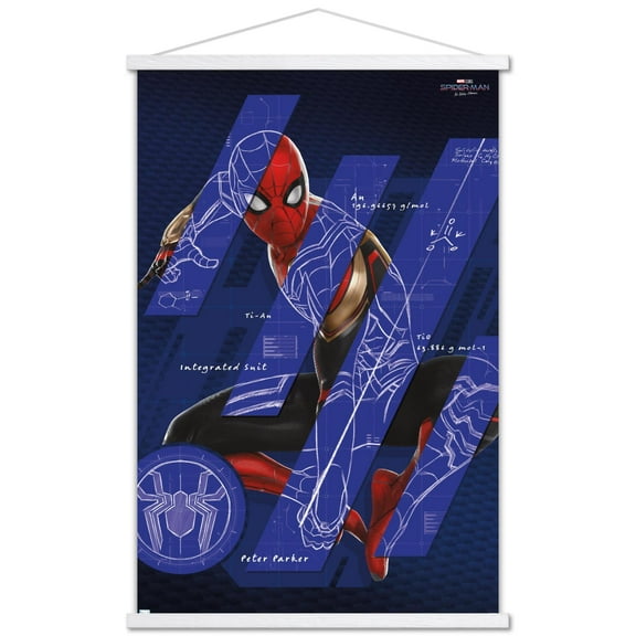Marvel Spider-Man: No Way Home - Bars Wall Poster with Wooden Magnetic Frame, 22.375" x 34"