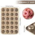 thumbnail image 2 of Mini Donut Pan Buff, antiadherente de acero al carbono, 24 cavidades, paquete de 2, 2 of 7