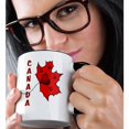 thumbnail image 2 of 3drose, Canada - Maple Leaf - Hearts, 15oz Two-tone Black Mug, 2 of 6