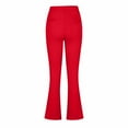 thumbnail image 4 of Scyoekwg Womens Dress Pants Yoga Work Pants High Waisted Office Bootleg Trousers Casual Stretch Slacks with Pocket (V06_Red,L), 4 of 6