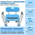 Heavy Duty Shower Chair with Armrests & Back, FSA/HSA Eligible Upgraded