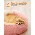 thumbnail image 3 of Feandrea Cama de Perros, Cama para Mascotas, Diámetro de 60 cm, Cojín Central Extraíble y Lavable, Alfombra de Felpa, Rosa, 3 of 5