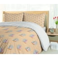 thumbnail image 5 of Ambesonne Cartoon Duvet Cover Sets, Funny Hippos Boat Sailing, 2-King, Peach Pale Pink, 5 of 7