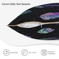 thumbnail image 5 of Fotbe Dreamcatcher With Colorful Feathers Pattern Velvet Decorative Throw Pillow Covers with Elegant Piping, Soft Plush Cushion Cover for Sofa, Bed, Car, Office-18"x18", 5 of 8