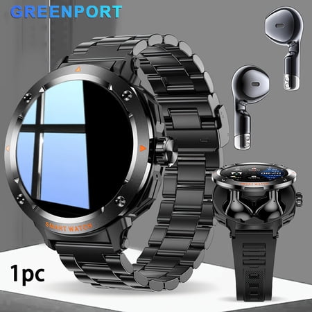 2025 2-In-1 Smart Watch with Built-In TWS Earbuds | TFT Display | Wireless Calling | Multiple Sports Modes | Interchangeable Straps | iOS & Android Compatible