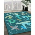 thumbnail image 2 of Ahgly Company Indoor Round Patterned MediumTurquoise Green Area Rugs, 7' Round, 2 of 6
