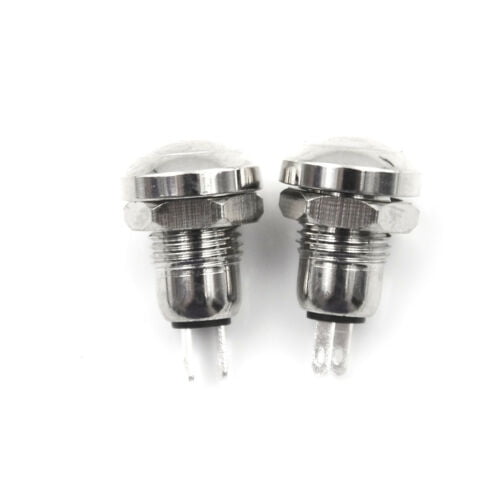 Details about   2pcs 8mm Mini Micro 2Pin Metal Waterproof Momentary Push Button Switch G3 WH