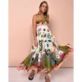 thumbnail image 1 of Vestido de fiesta largo sin mangas con estampado de grafiti y tirantes de algodón y lino para mujer de Independent Station, 1 of 5