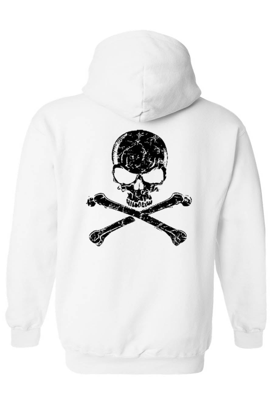 black and white skull hoodie