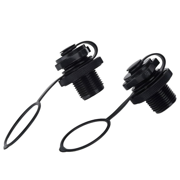 MELIVO 2Pcs Inflatable Boat Spiral Air Plug, Air Mattress Kayak Plug Replacement Screw for Rubber Dinghy, Pool Airbeds, Undercoat Nozzle