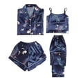 thumbnail image 1 of Traje de casa estampado para mujer, pijama de moda, traje fino de cuatro piezas Four Seasons Universal, 1 of 3
