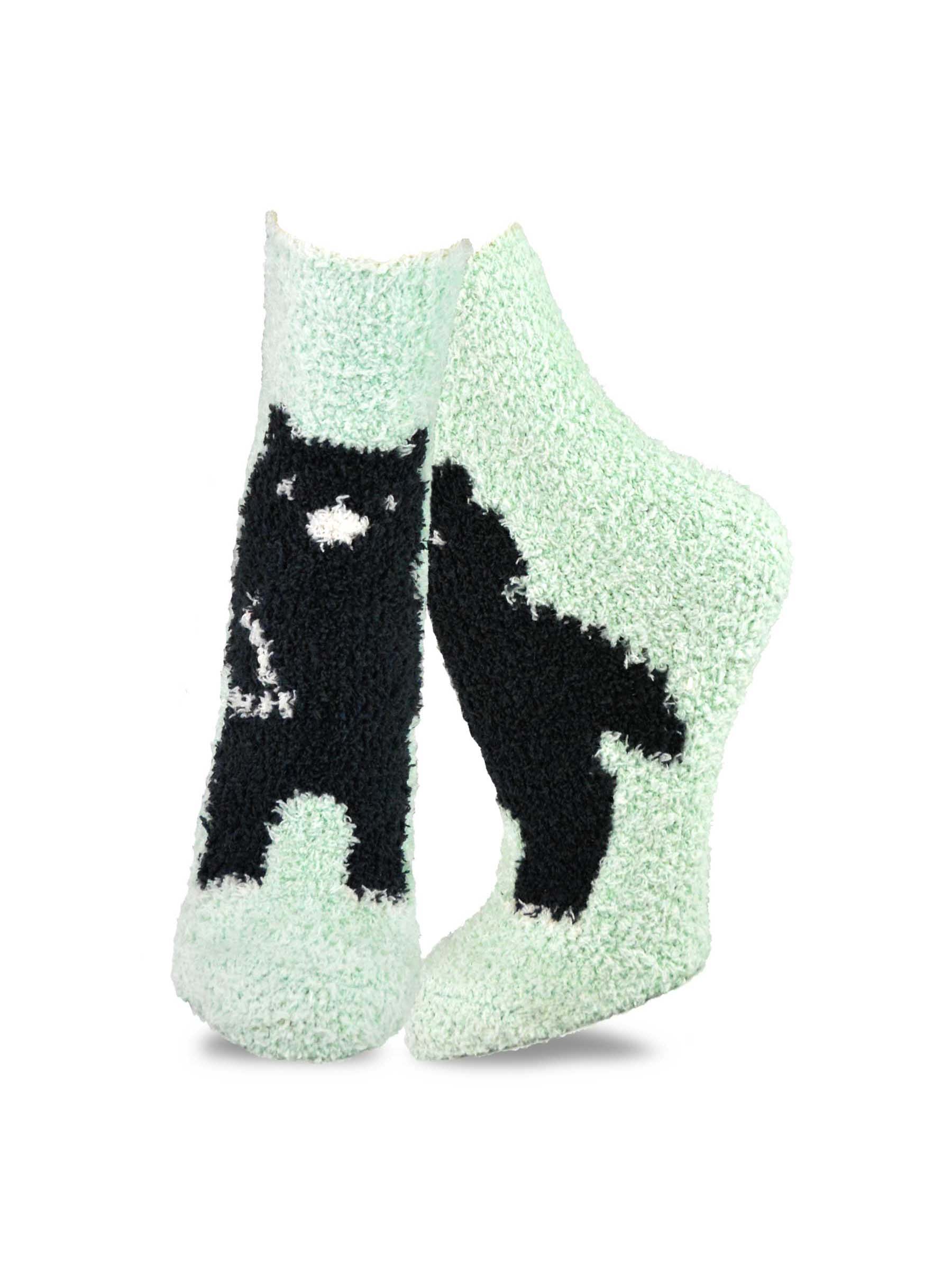 TeeHee Fashionable Cozy Fuzzy Slipper Crew Socks for Women 5-Pack - image 3 of 8