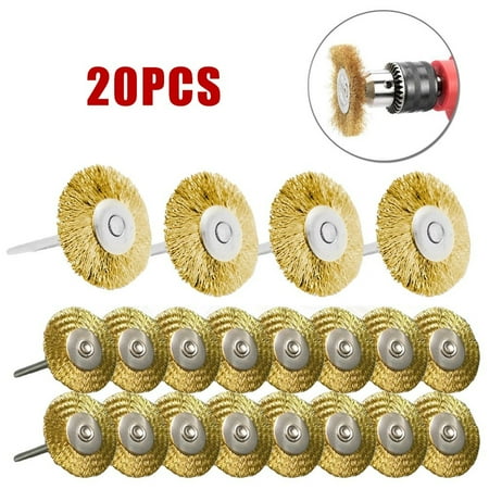 

20PCS 3.175*25mm Brass Wire Wheel Brushes Polishing Tool For Grinder Accessory