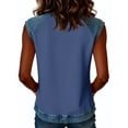 thumbnail image 6 of Domuza Woman 250 Anniversary Usa Shirt Usa Flag Print Sleeveless Blouses Dressy Casual Grew Neck Tee Shirts 2026 New Comfy Clothes Navy 3XL, 6 of 6