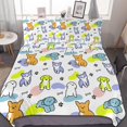 thumbnail image 1 of HAHDAXIA Cute Dog Bedding Solid Comforter Set for All Seasons,3 Pieces(1 Comforter+2 Pillowcases),Soft Microfiber Bedding Set Queen(90"x90"), 1 of 7