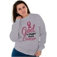 thumbnail image 4 of God is Bigger Than Cancer BCA Ribbon Women Plus Size Crewneck Sweatshirt Brisco Brands 4X, 4 of 5