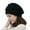Black, variant on Fashion Womens Flower Knit Crochet Beret Womens Hats Winter Warm Cap For Daily Casual And Elegant Style Red