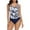 Navy, variant on VBVC Two Piece Tankinis Womens Conservative Print Swimwear Bikini Split Swimsuit Set with Mid Waist Briefs