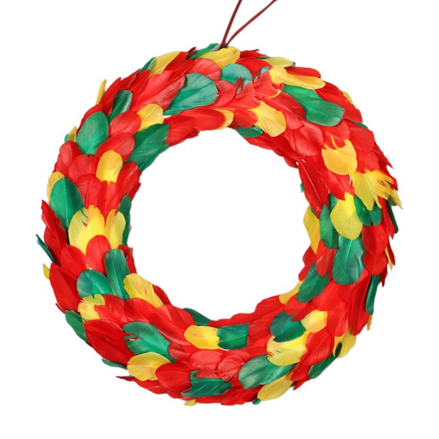 No light Guirnalda de plumas de Pascua, adornos iluminados para puerta de pared, guirnalda de flores colgantes, decoración para fiesta en casa, regalos de Navidad, suministros de