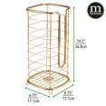 thumbnail image 4 of mDesign Metal Free Standing Toilet Paper Stand, Holds 3 Rolls - Soft Brass, 4 of 7