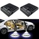 thumbnail image 4 of Mitsubishi Proyector de logotipo inalámbrico para puerta de coche, luz adhesiva sin perforaciones, logotipo de marca de coche, 2 uds., 4 of 5