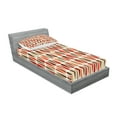thumbnail image 2 of Ambesonne Geometric Fitted Sheet & Pillow Sham Set, 70s Retro Style, Twin, Multicolor, 2 of 2